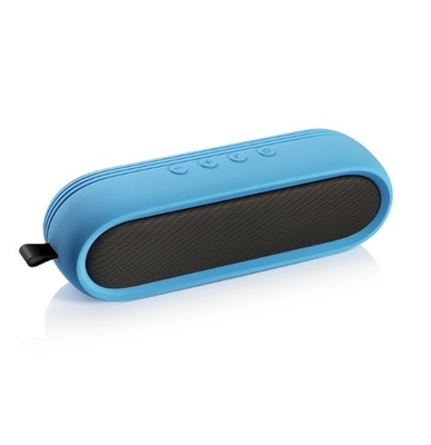 Blauer Farb-ovaler drahtloser Mini-Bluetooth-Sprecher-einzelner Ton-Kanal mit Silikon-Abdeckung