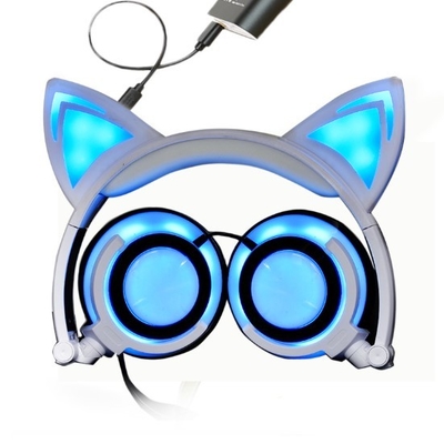 Faltbare blinkende glühende Sport-Bluetooth-Kopfhörer-HIFIstereolithographie mit dem Katzen-Ohr