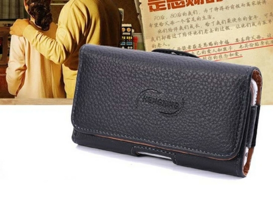 Telefontasche des alten Mannes des Kastens der Taille des iPhone Maschinenhälften-Gurtes hängender hängender lederner Universalkasten der Taille der ledernen